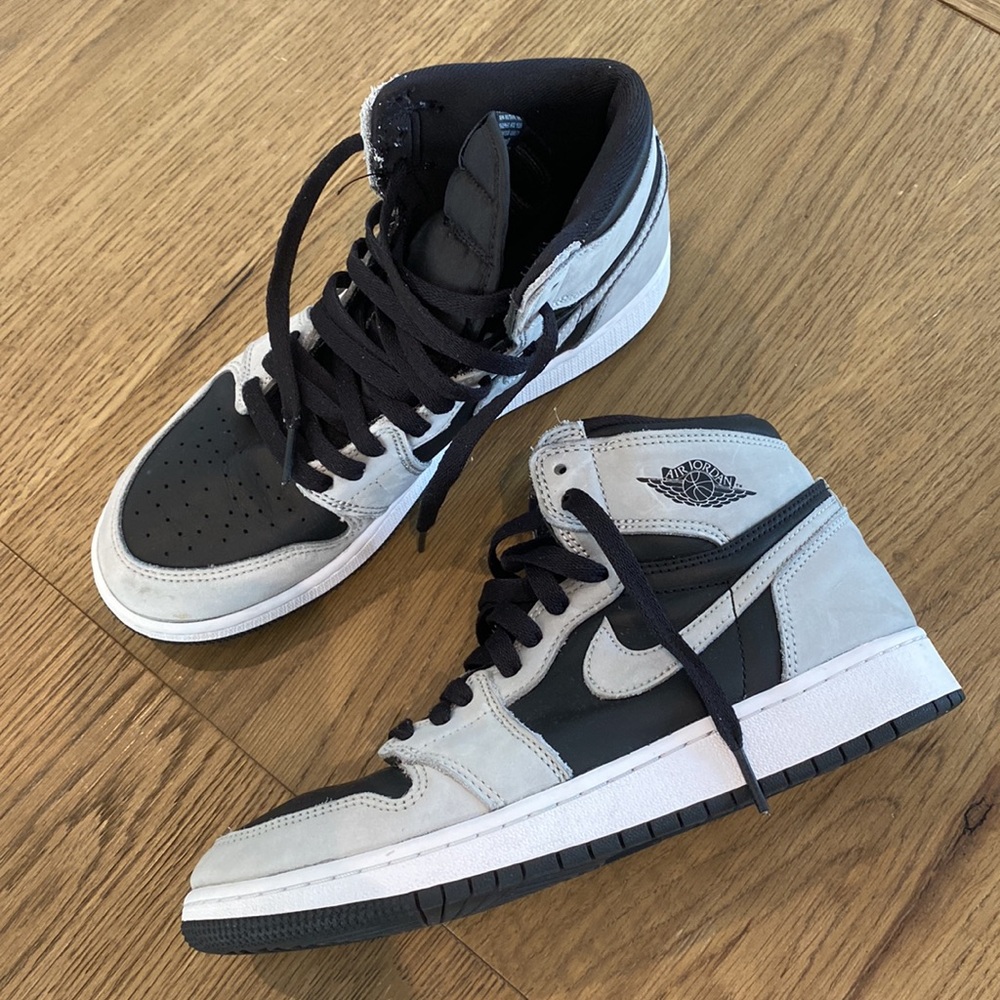 Nike Air Jordan sneakers, Gray/Black, pre-owned, Size Youth US 7 - Picture 8 of 14